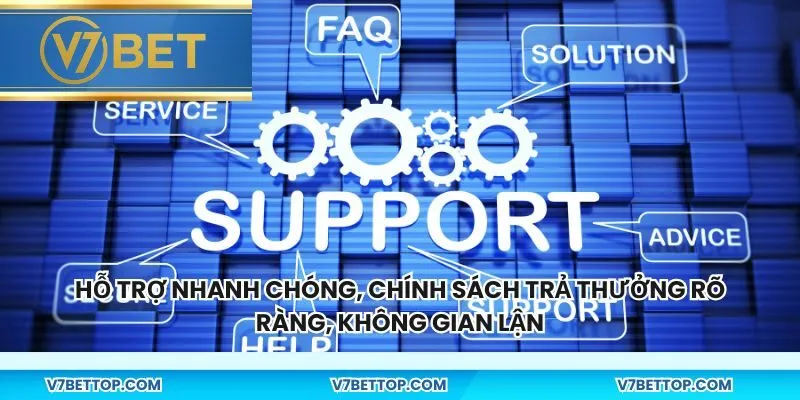 Hỗ trợ nhanh chóng, chính sách trả thưởng rõ ràng, không gian lận